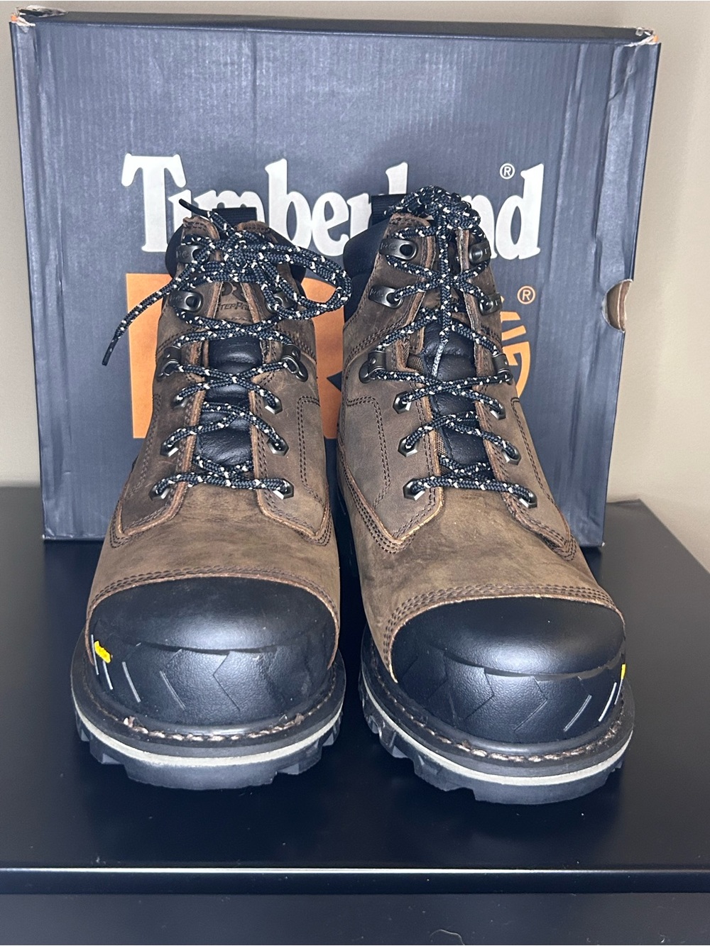 Timberland Brown and Black Men’s Waterproof Work Boots